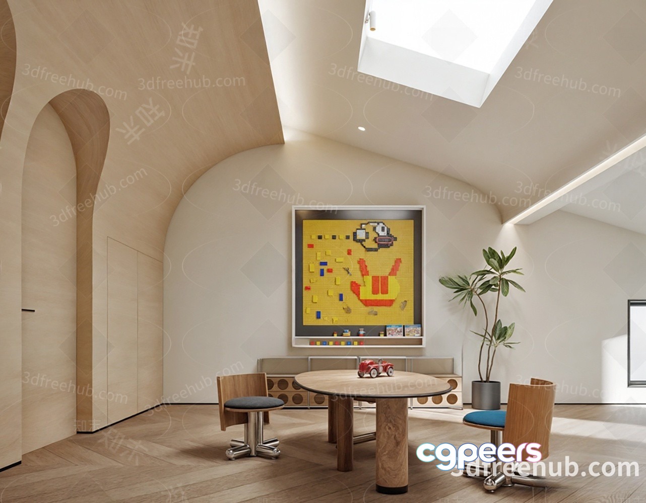 Modern Dining Room 3D Model - 21539 - VRAY Render Modern Dining Room 3D Model - 21539 - VRAY Render