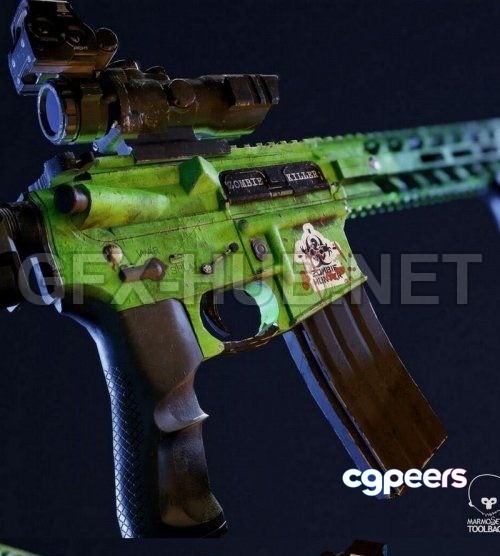 3D Game Assets - Zombie Slayer Assault Rifle 3D Game Assets - Zombie Slayer Assault Rifle