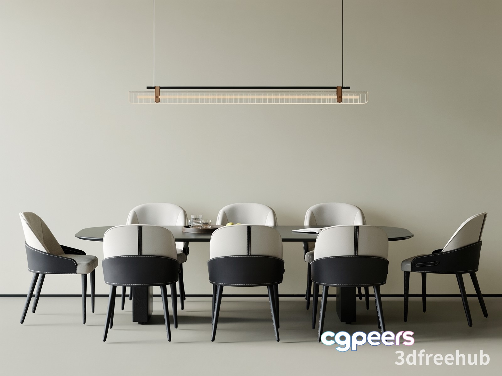 Modern Dining Room 3D Model - 18983 - VRAY Render Modern Dining Room 3D Model - 18983 - VRAY Render
