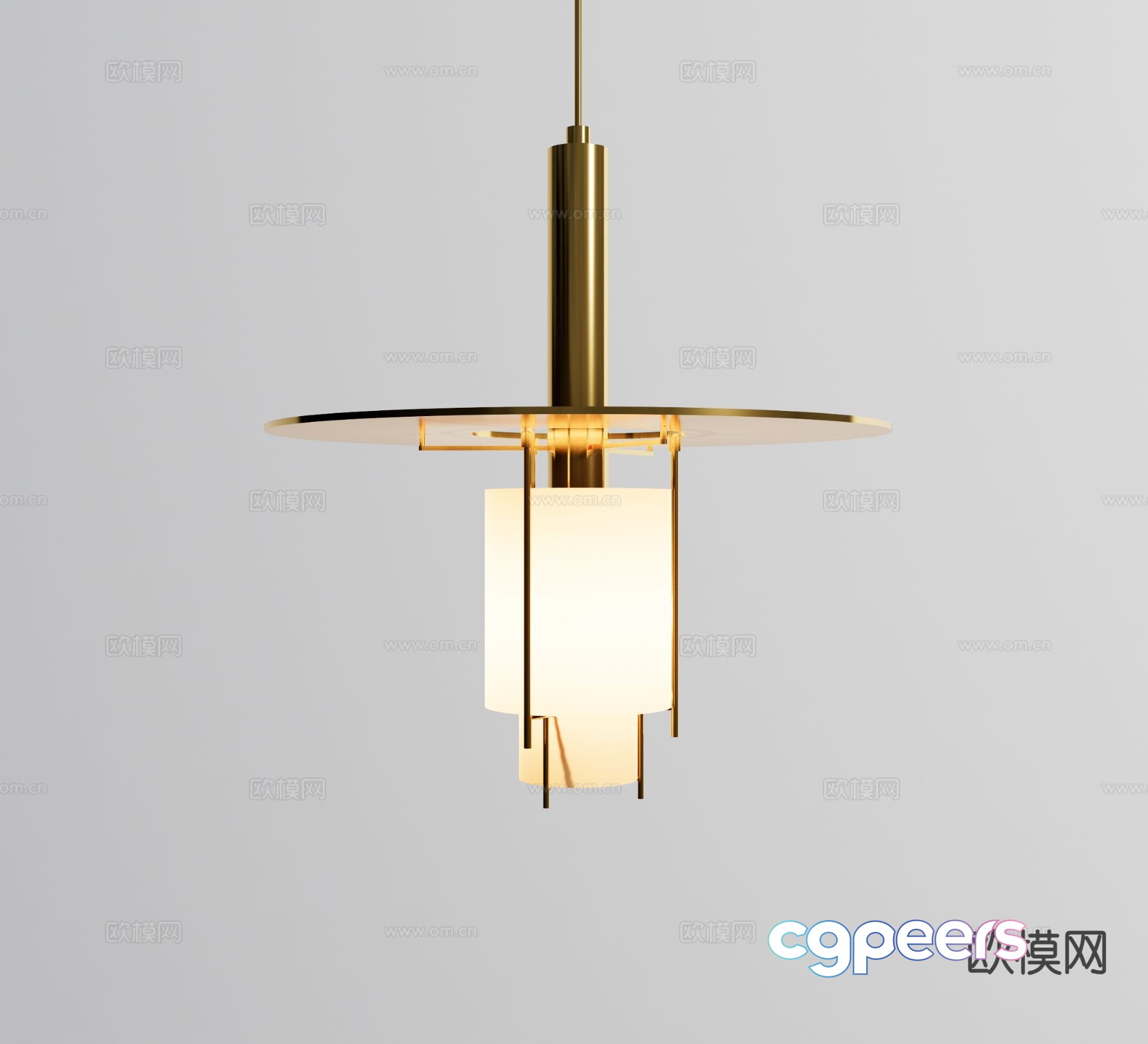 Gold Light Fixture 3D Model - 12327 - CORONA Render