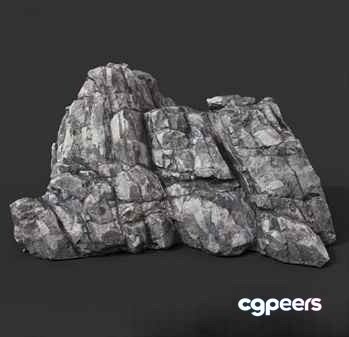 Rough Rock Formation 3D Model - 12055 - VRAY Render Rough Rock Formation 3D Model - 12055 - VRAY Render