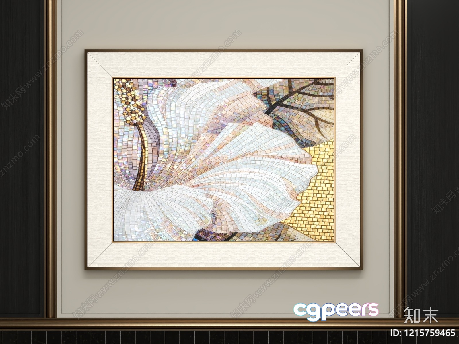 A Framed Mosaic Art Piece 3D Model - 14163 - VRAY Render A Framed Mosaic Art Piece 3D Model - 14163 - VRAY Render