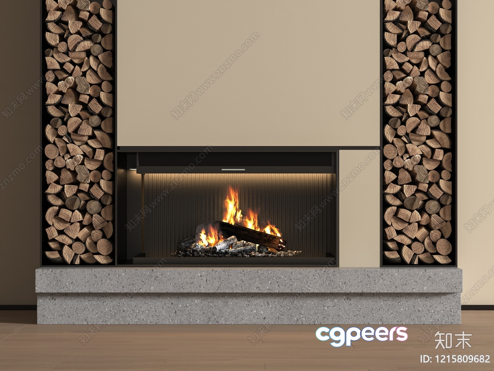 Cozy Fireplace Decor 3D Model - 10979 - VRAY Render Cozy Fireplace Decor 3D Model - 10979 - VRAY Render