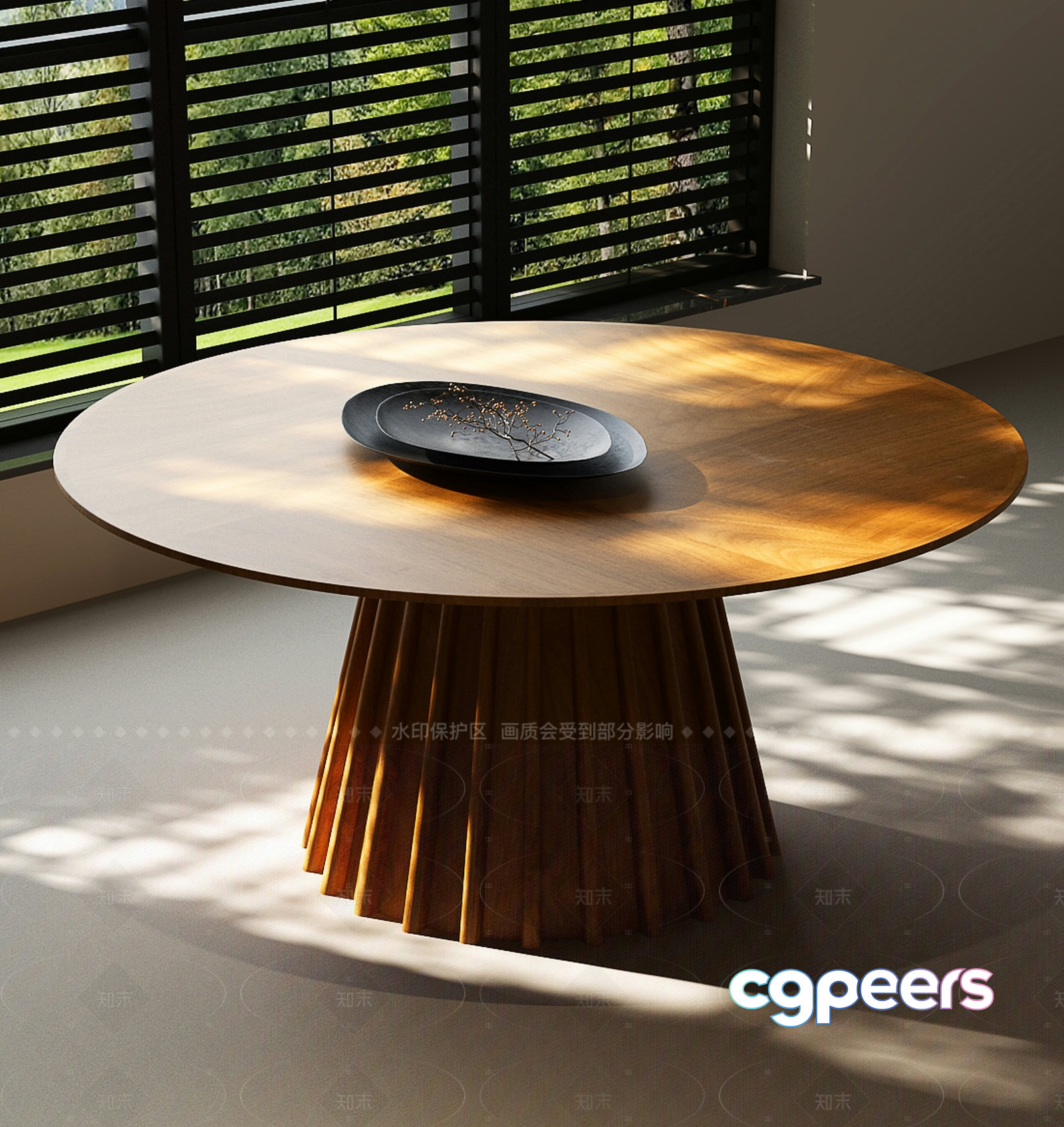 Modern Round Table 3D Model - 2986 - VRAY Render Modern Round Table 3D Model - 2986 - VRAY Render