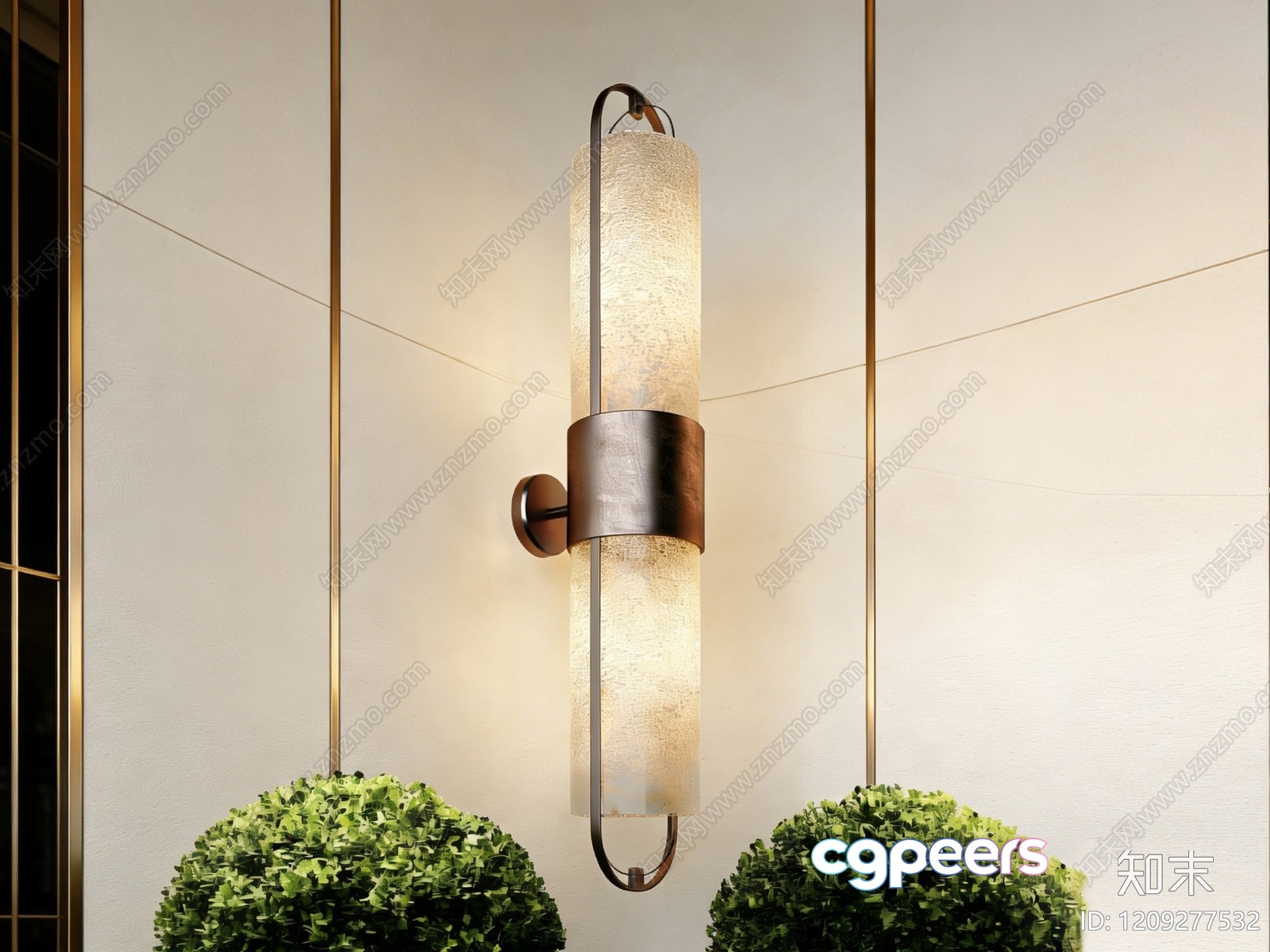 Gold Light Fixture 3D Model - 2994 - VRAY Render