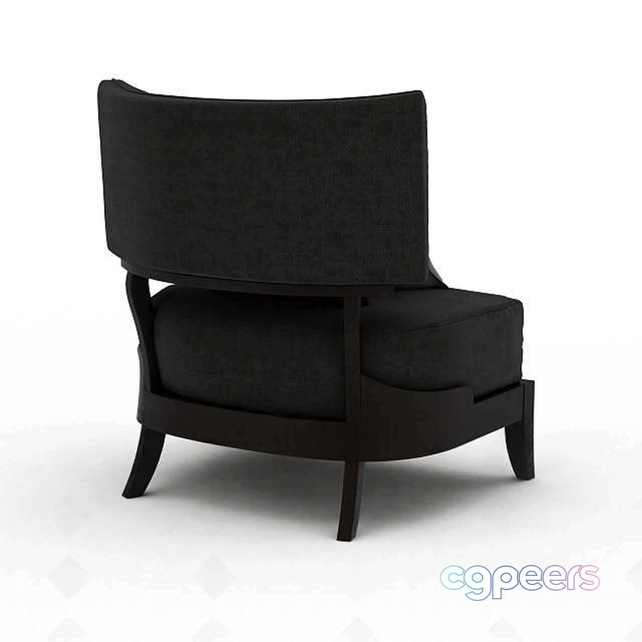 Black Upholstered Chair 3D Model - 9357 - VRAY Render Black Upholstered Chair 3D Model - 9357 - VRAY Render