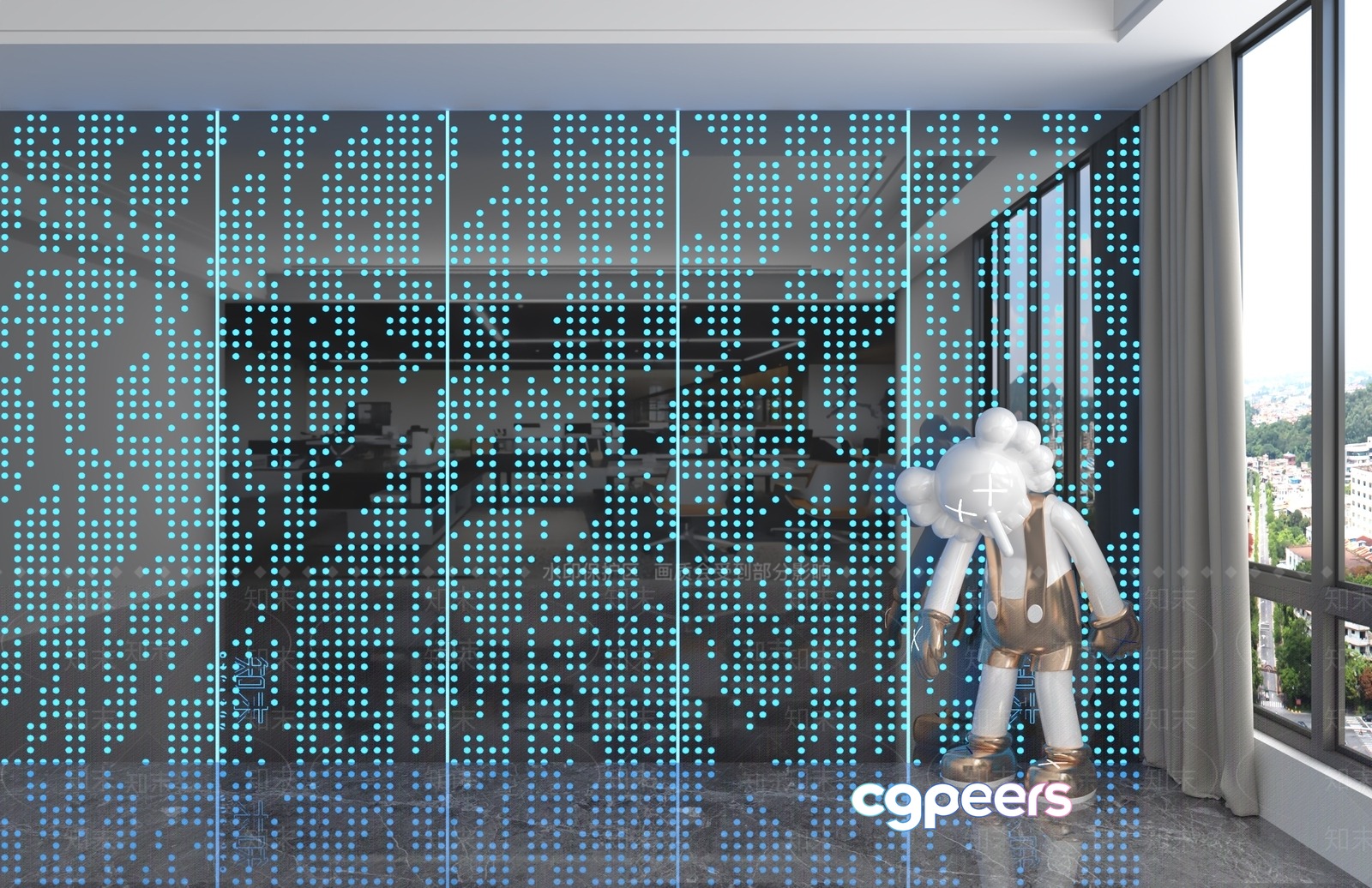 Modern Art Installation 3D Model - 21680 - VRAY Render