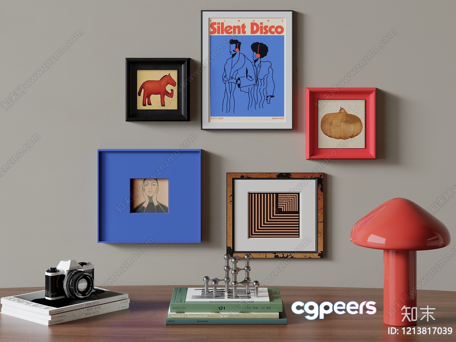 A Collection Of Framed Artwork 3D Model - 21899 - VRAY Render A Collection Of Framed Artwork 3D Model - 21899 - VRAY Render