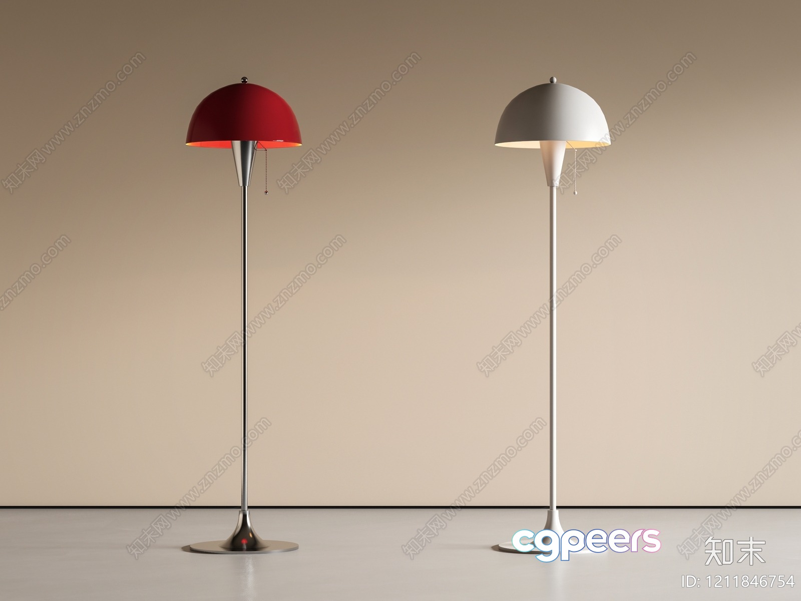 Modern Floor Lamps 3D Model - 17562 - VRAY Render
