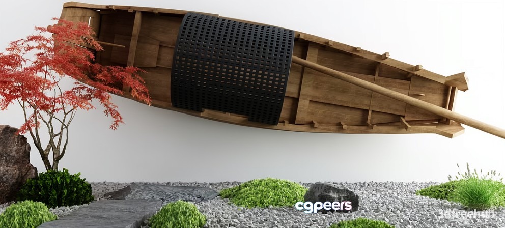 Wooden Boat 3D Model - 21237 - VRAY Render