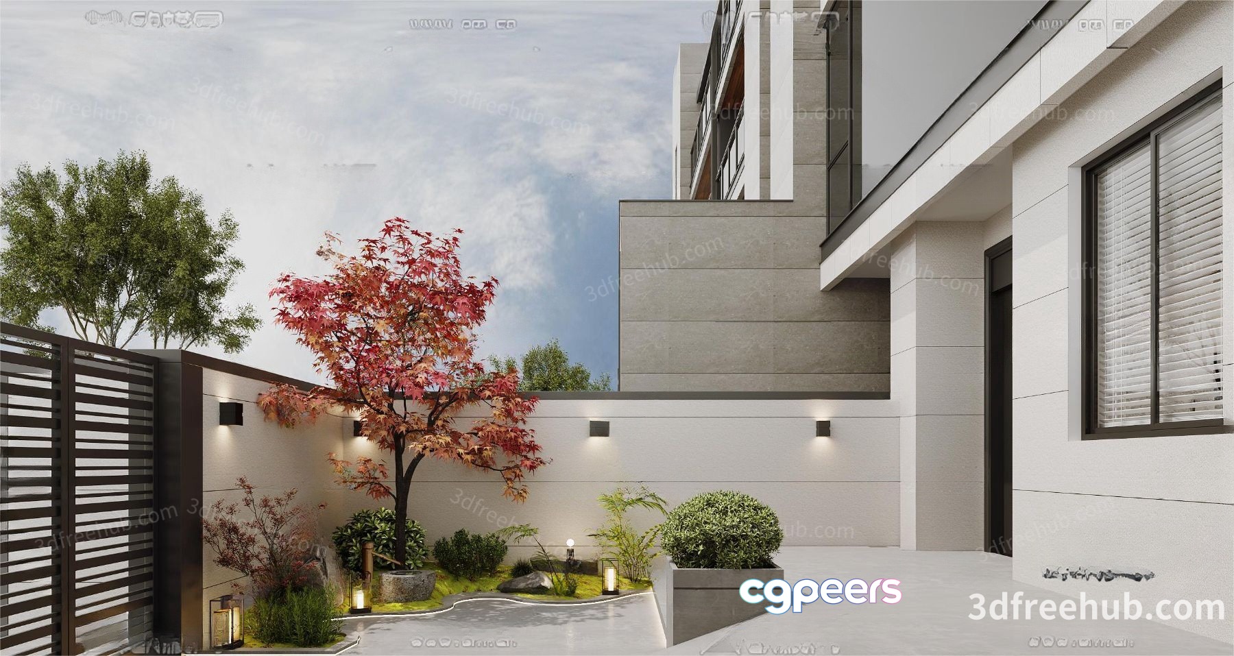 Modern Minimalist House 3D Model - 23189 - VRAY Render Modern Minimalist House 3D Model - 23189 - VRAY Render