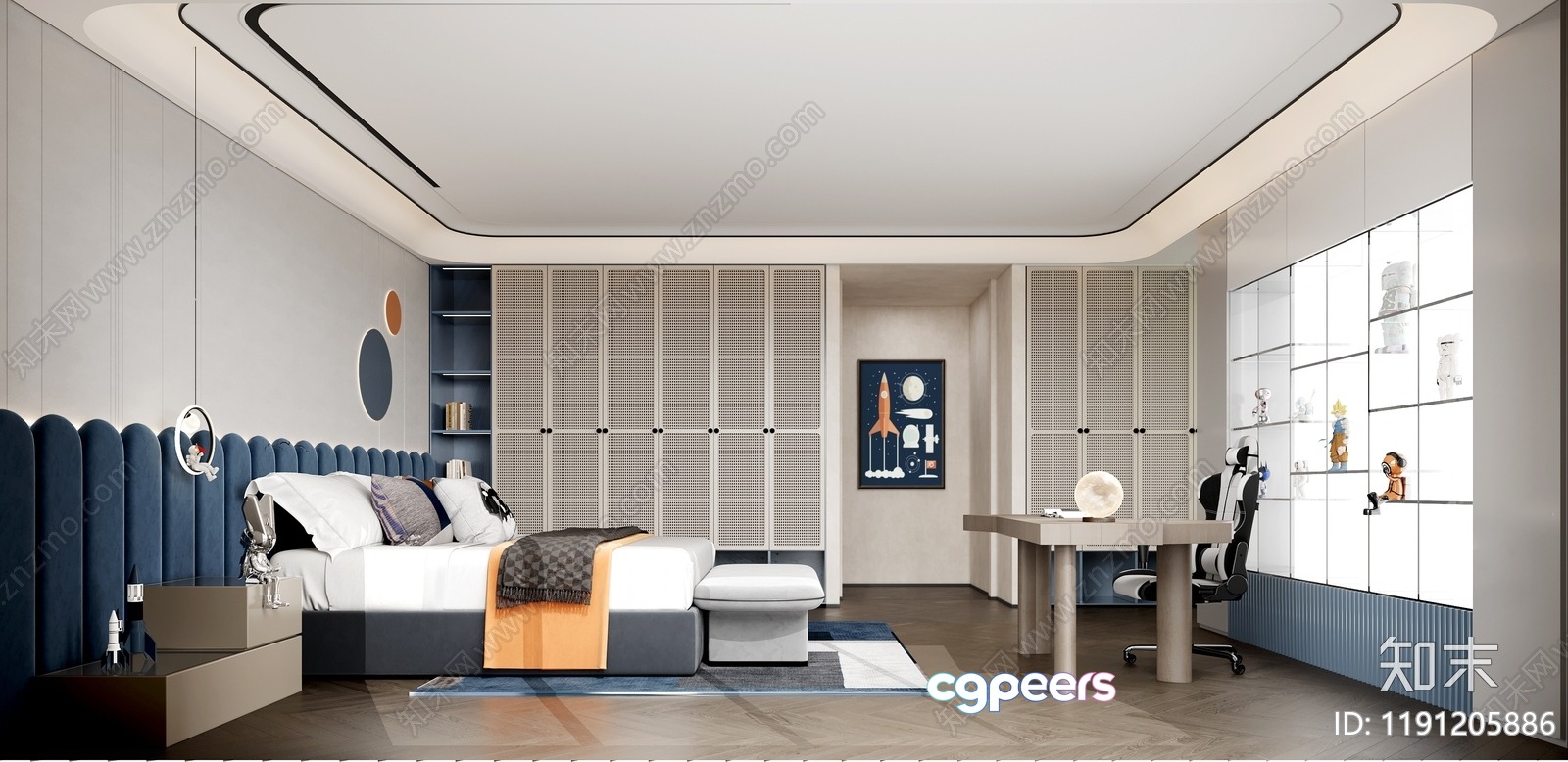 Modern Bedroom Design 3D Model - 21654 - CORONA Render
