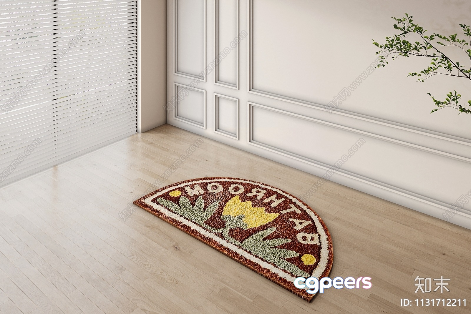 Cozy Bathroom Rug 3D Model - 6971 - CORONA Render
