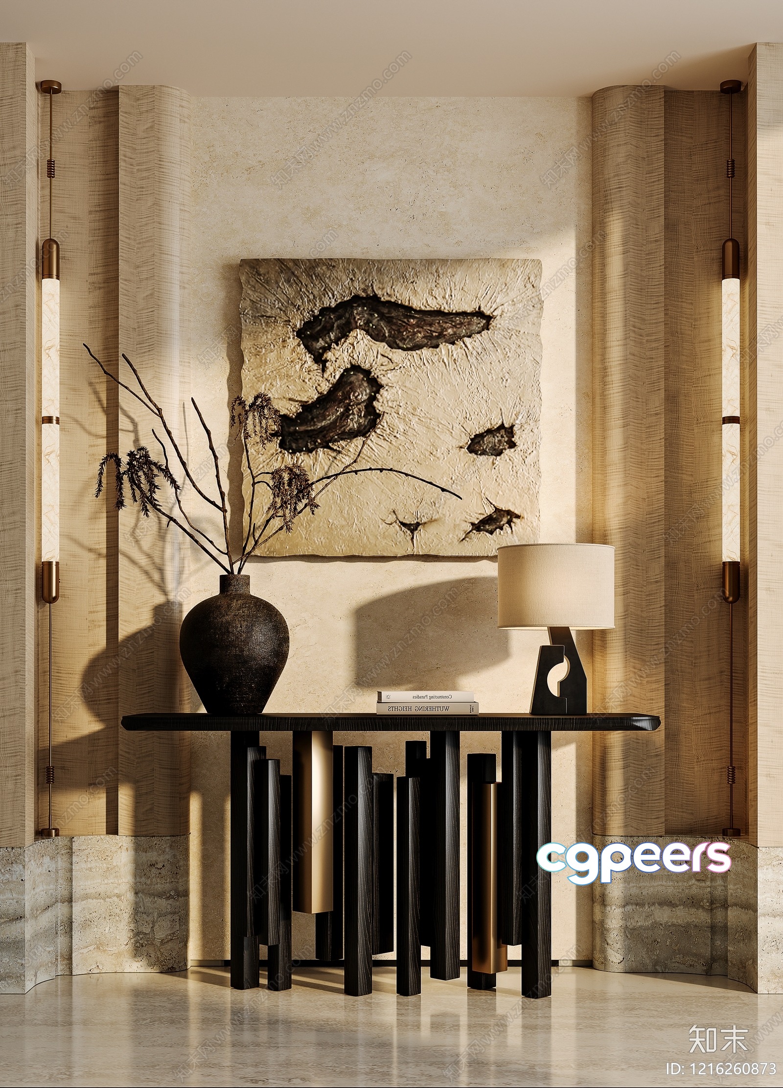 Modern Console Table 3D Model - 13441 - VRAY Render