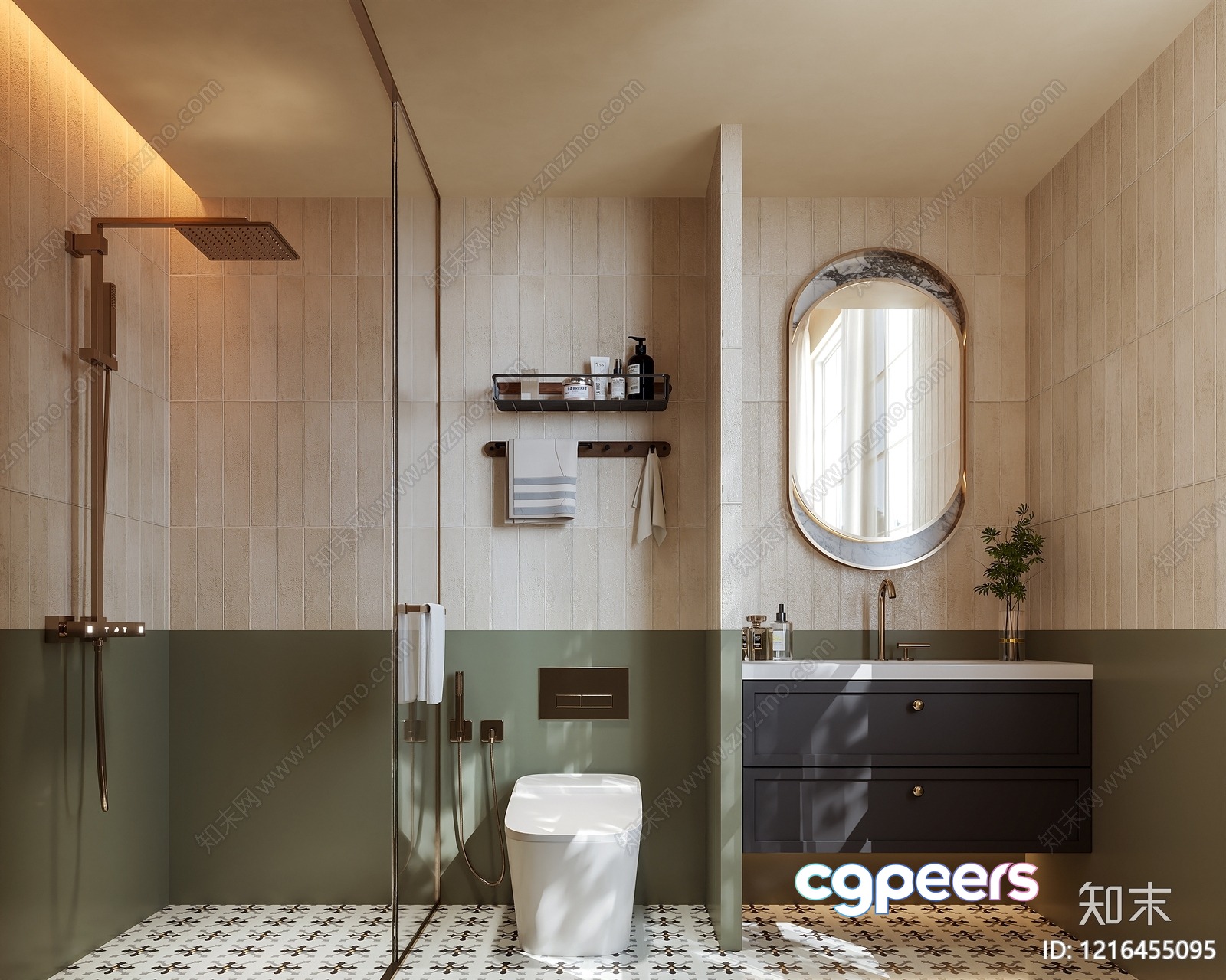 Modern Bathroom 3D Model - 14175 - VRAY Render