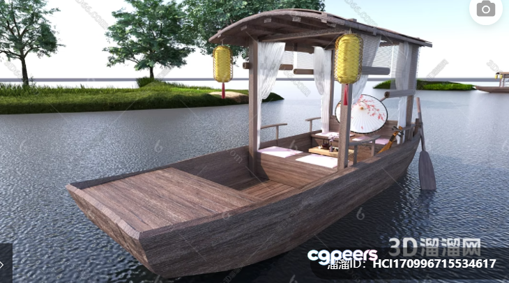 A Wooden Boat 3D Model - 7377 - CORONA Render A Wooden Boat 3D Model - 7377 - CORONA Render