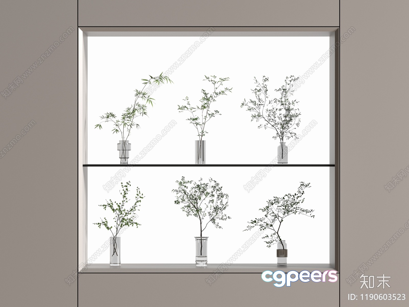 Minimalist Plant Display 3D Model - 1814 - VRAY Render Minimalist Plant Display 3D Model - 1814 - VRAY Render