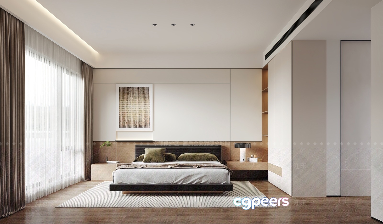 Cozy Modern Bedroom 3D Model - 16688 - VRAY Render Cozy Modern Bedroom 3D Model - 16688 - VRAY Render