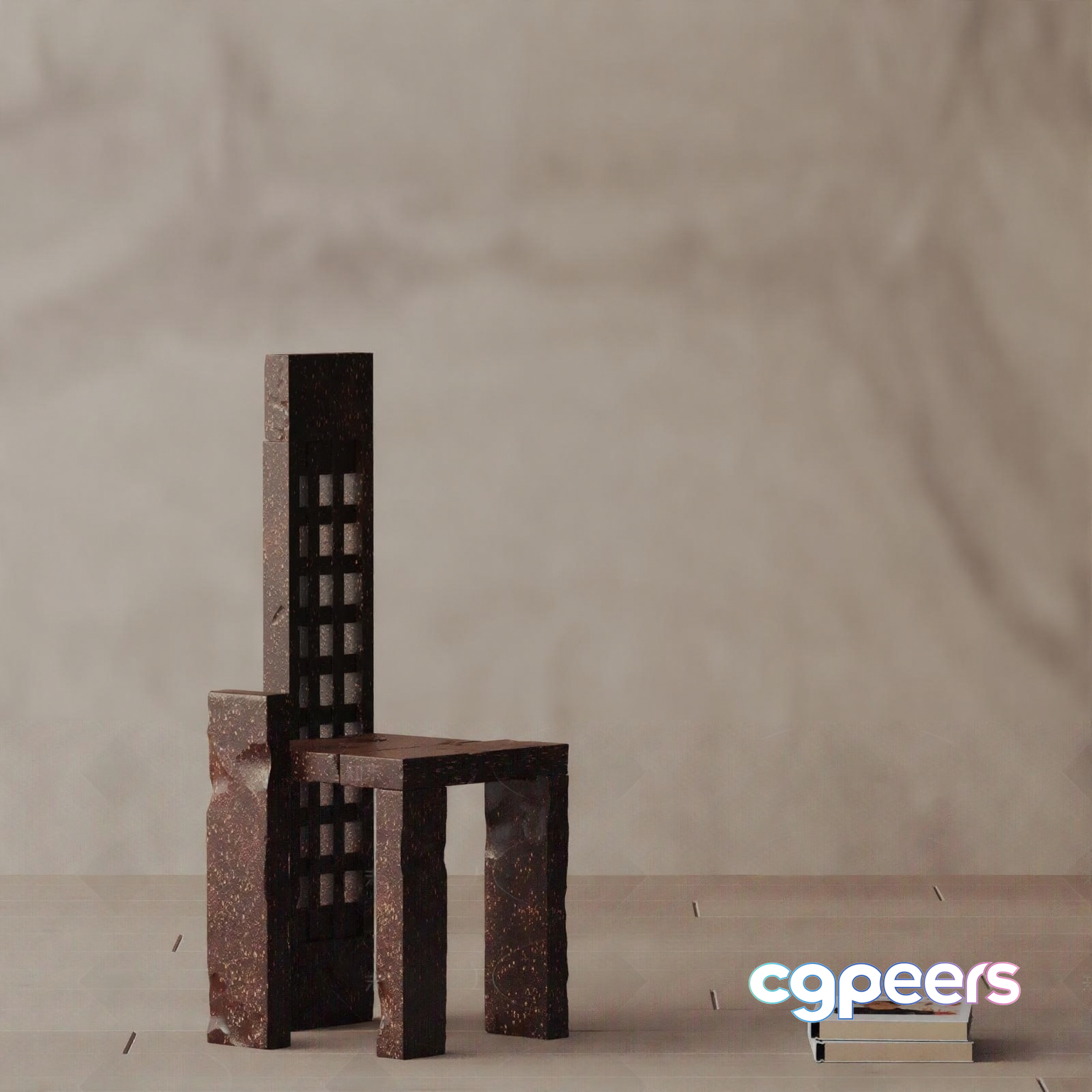 A Unique Chair Made Of Chocolate 3D Model - 15761 - VRAY Render