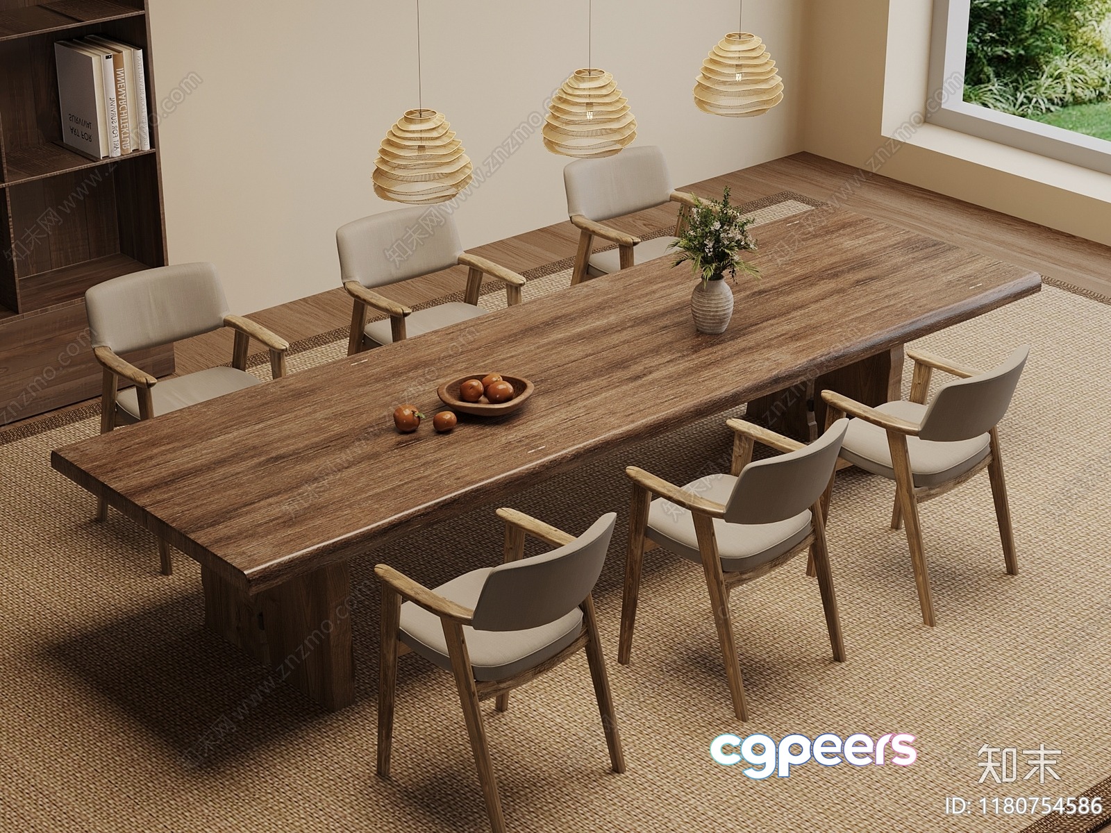 Modern Dining Room 3D Model - 6009 - VRAY Render Modern Dining Room 3D Model - 6009 - VRAY Render