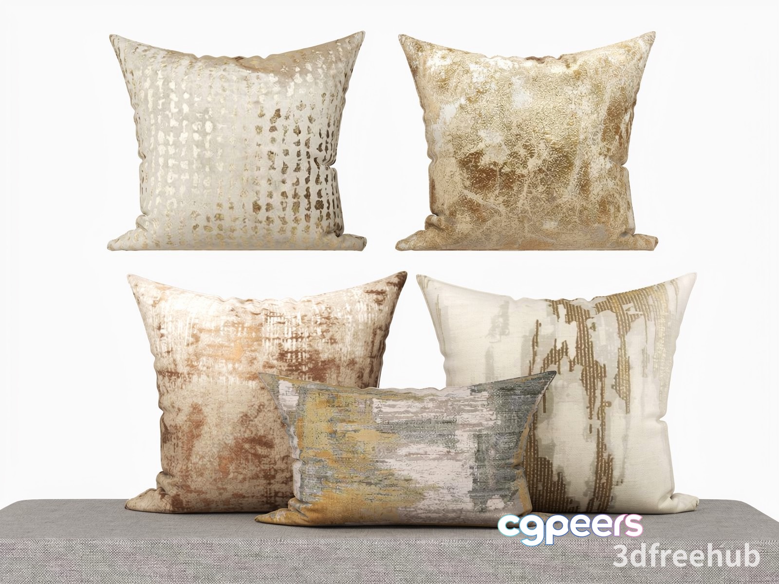 Decorative Throw Pillows 3D Model - 20165 - VRAY Render