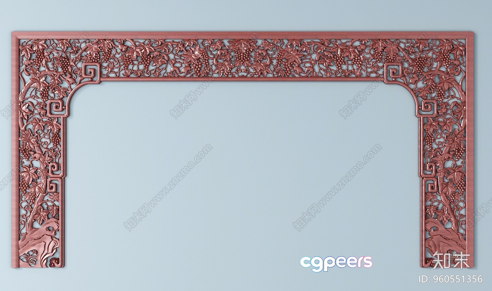 A Decorative Metal Frame 3D Model - 8781 - VRAY Render