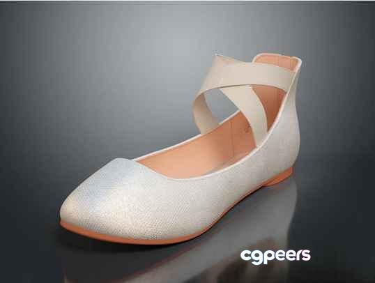White Leather Shoe 3D Model - 289 - VRAY Render White Leather Shoe 3D Model - 289 - VRAY Render