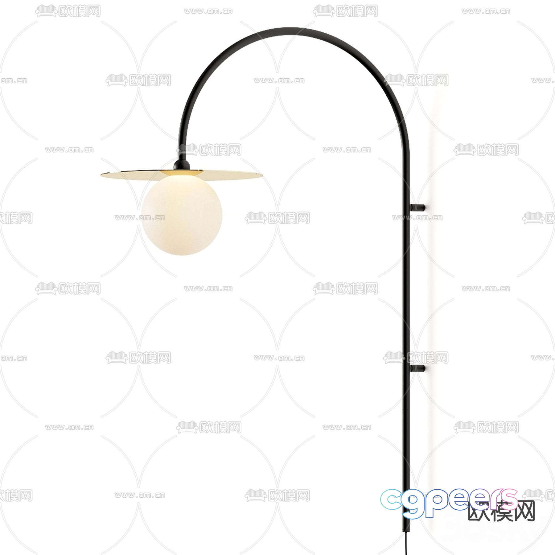 Gold Light Fixture 3D Model - 19542 - VRAY Render