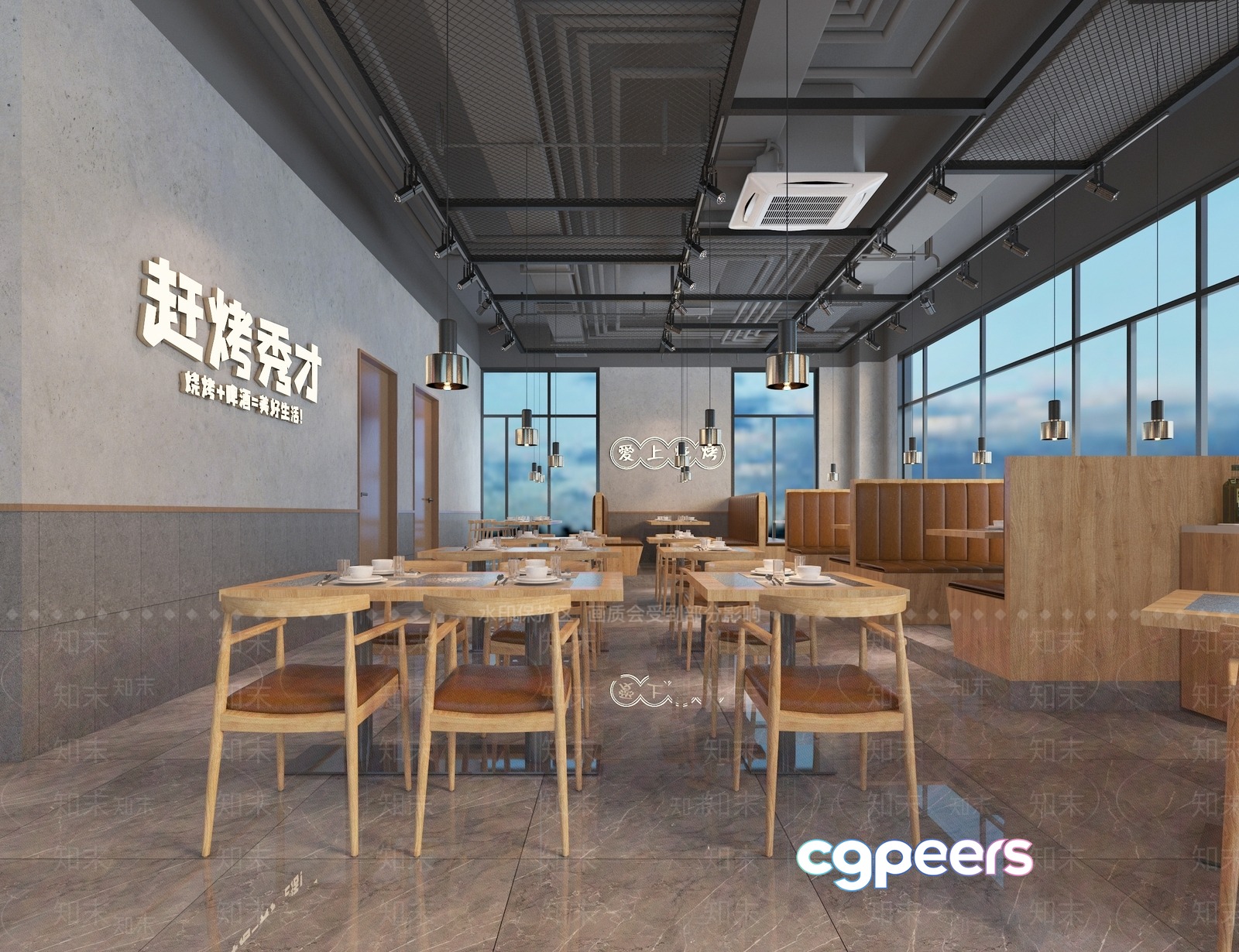 Modern Dining Area 3D Model - 15649 - VRAY Render