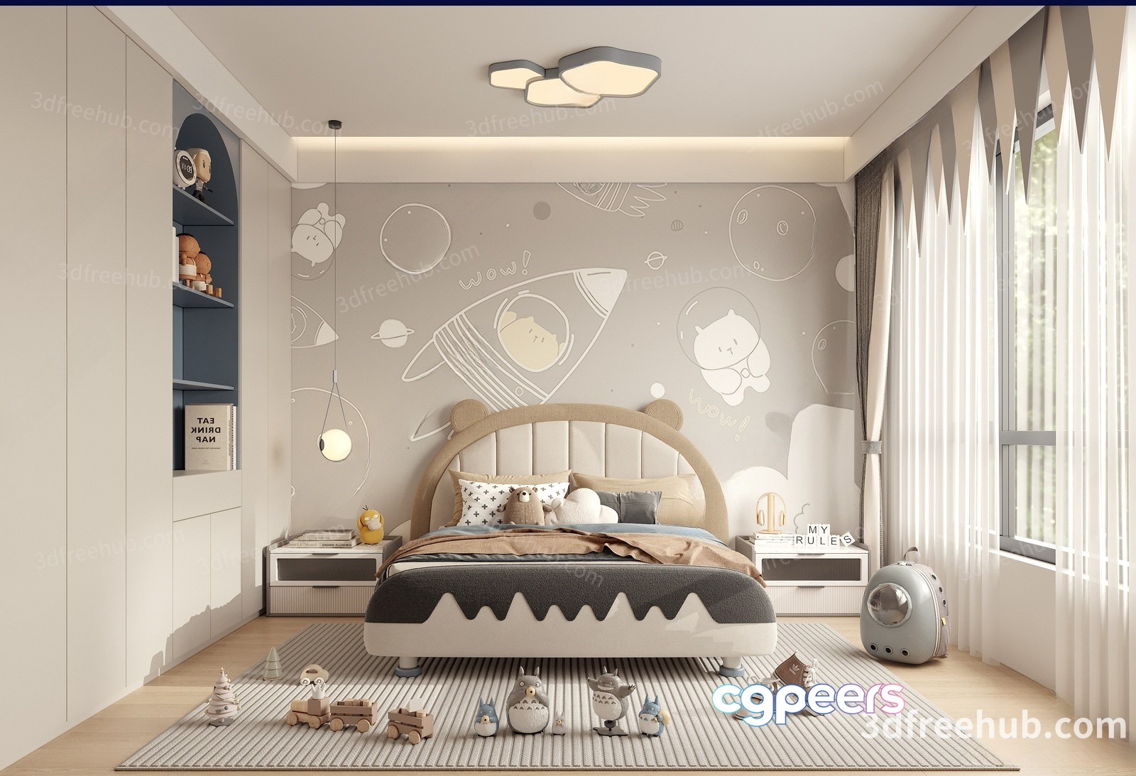 Cozy Children'S Bedroom 3D Model - 20235 - VRAY Render