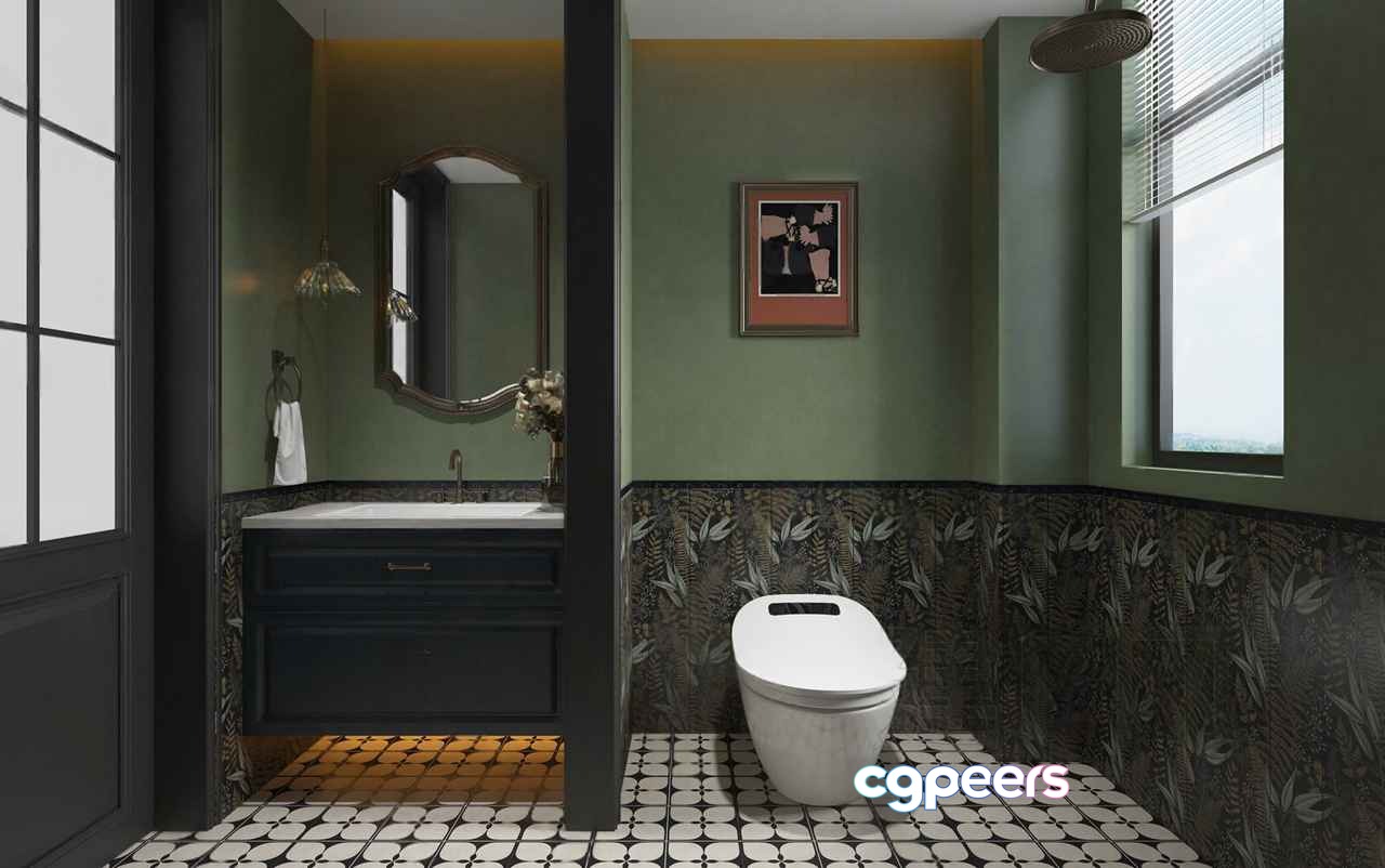 Modern Bathroom Decor 3D Model - 15928 - VRAY Render