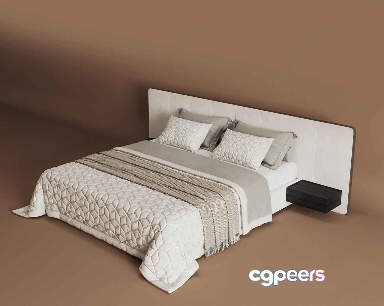 Modern Bed Frame 3D Model - 12773 - VRAY Render Modern Bed Frame 3D Model - 12773 - VRAY Render