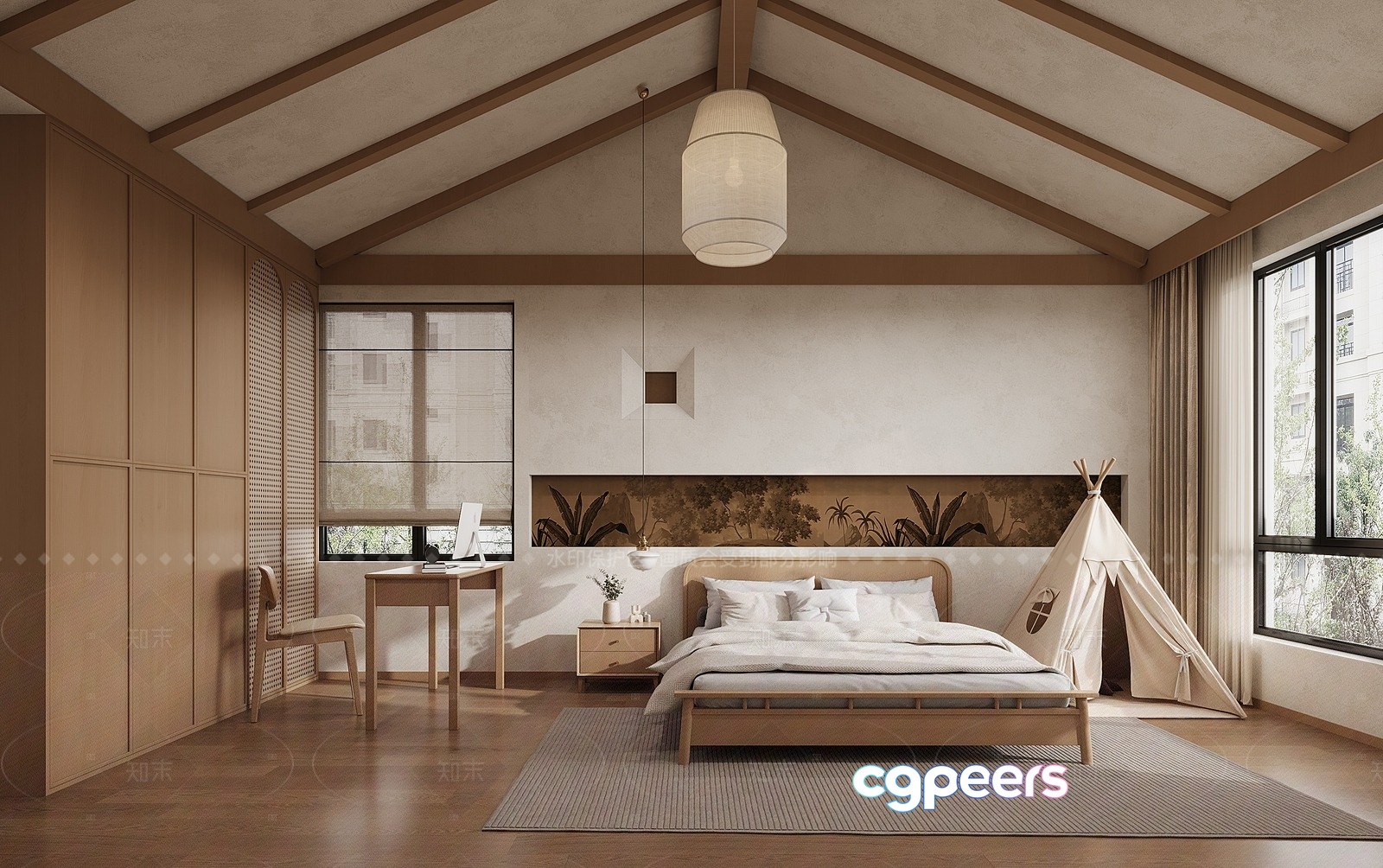 Cozy Bedroom 3D Model - 17190 - VRAY Render