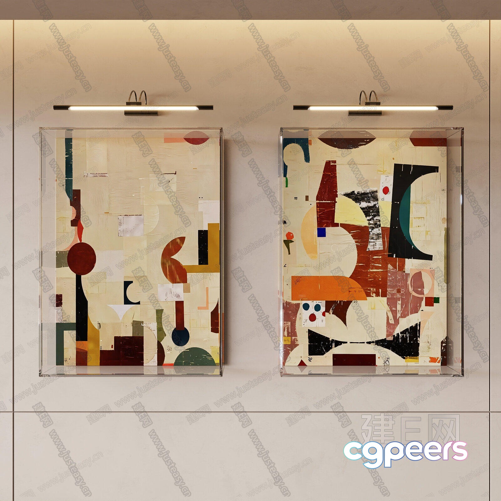 Abstract Art Pieces 3D Model - 12679 - VRAY Render