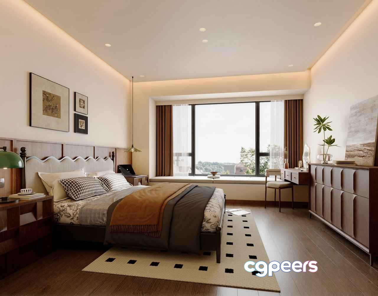 Cozy Bedroom 3D Model - 12844 - CORONA Render