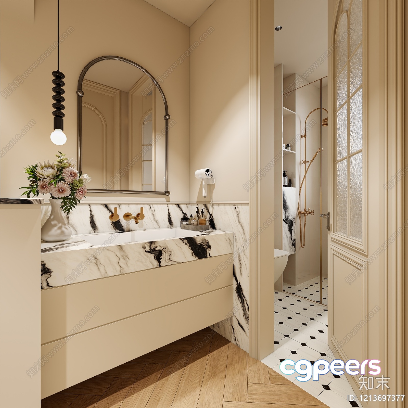 A Modern Bathroom 3D Model - 16078 - VRAY Render A Modern Bathroom 3D Model - 16078 - VRAY Render