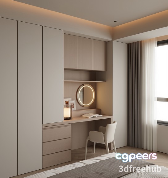 Modern Light Desk 3D Model - 22952 - VRAY Render