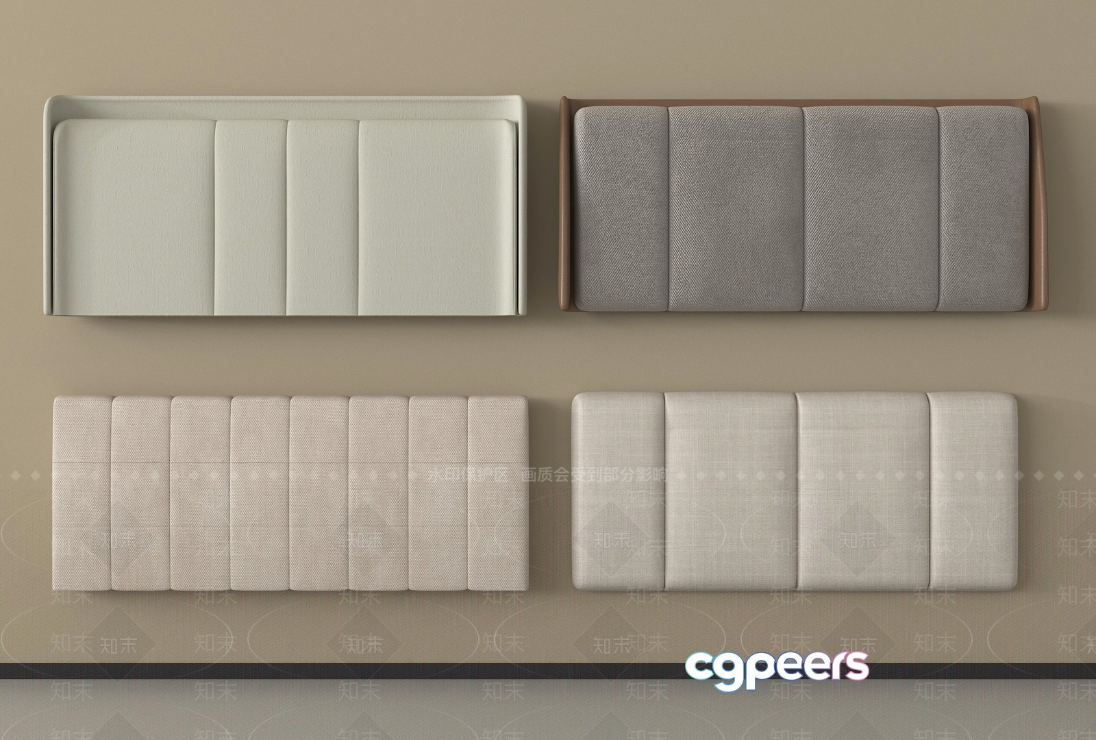 Modern Beige Wall Decor 3D Model - 11245 - VRAY Render