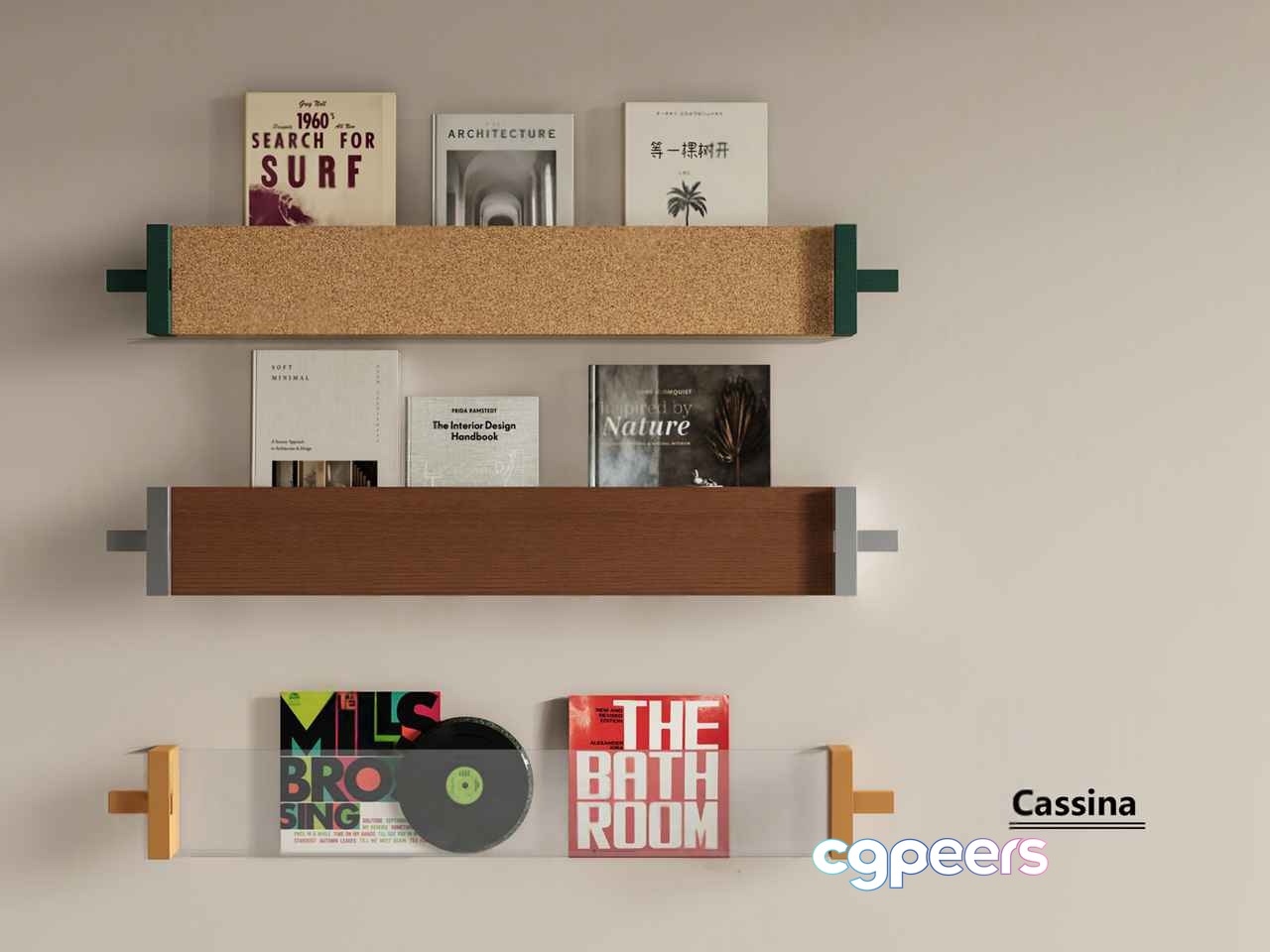 Modern Floating Shelves 3D Model - 20685 - VRAY Render