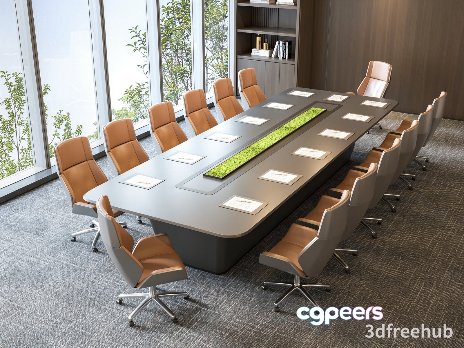 Modern Conference Table 3D Model - 23525 - VRAY Render Modern Conference Table 3D Model - 23525 - VRAY Render