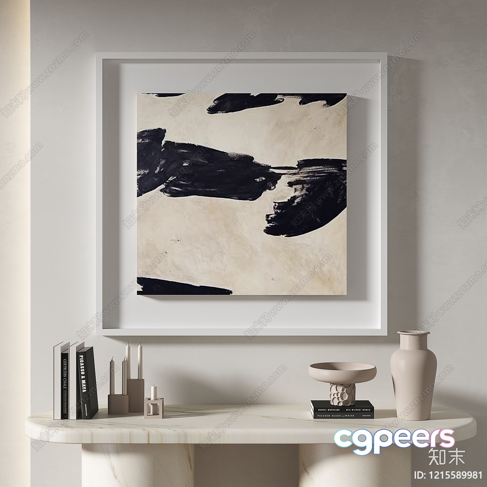 Modern Artwork 3D Model - 13761 - VRAY Render