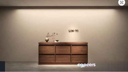 Modern Wooden Dresser 3D Model - 15647 - VRAY Render
