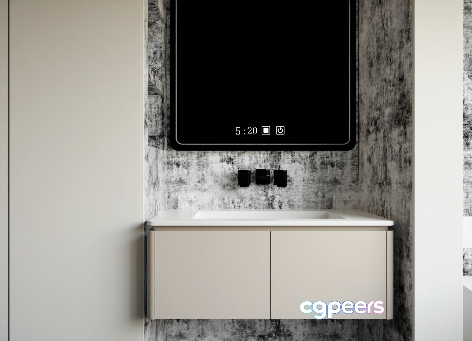 Modern Bathroom Vanity 3D Model - 11272 - VRAY Render