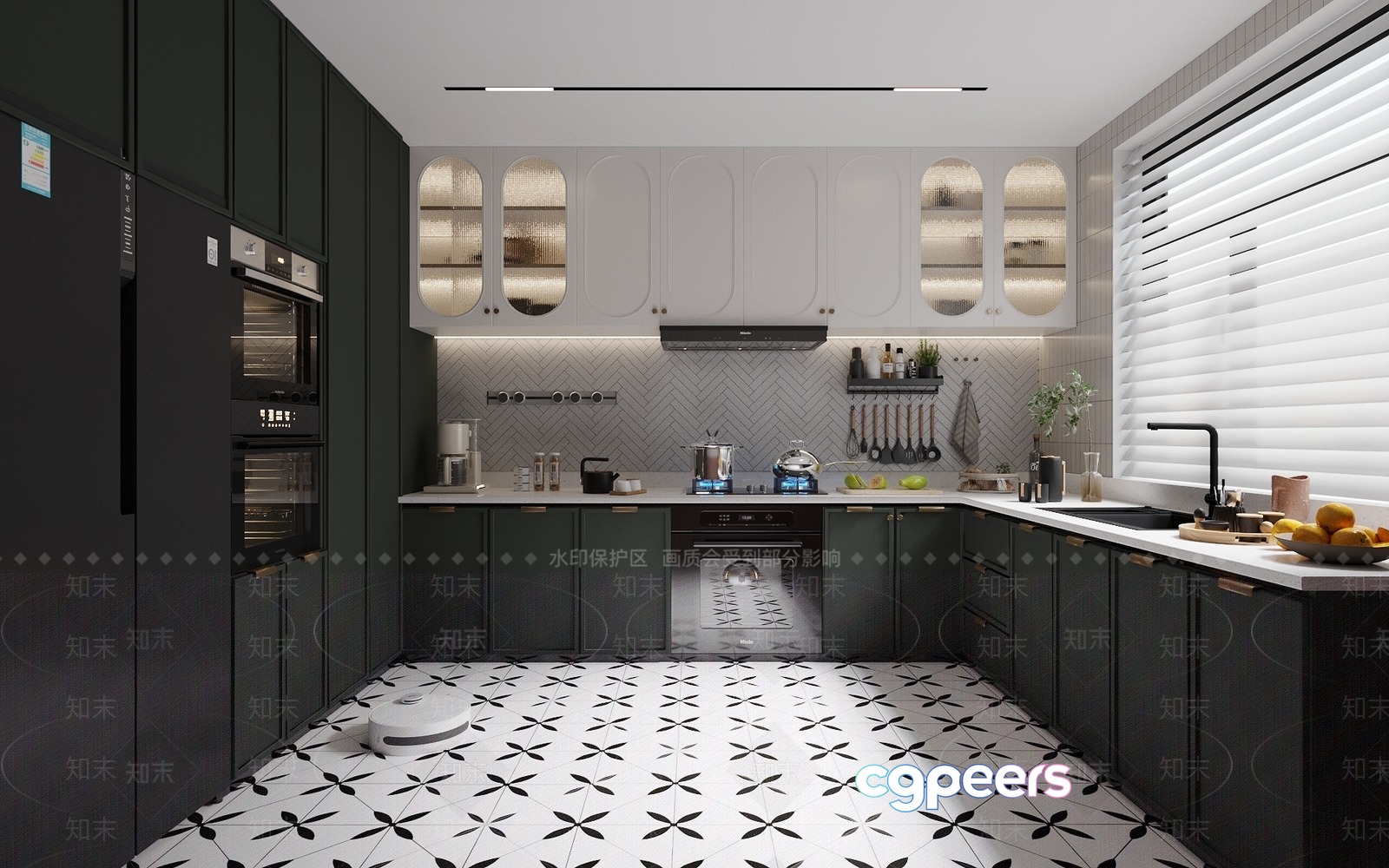 Modern Kitchen 3D Model - 11225 - VRAY Render