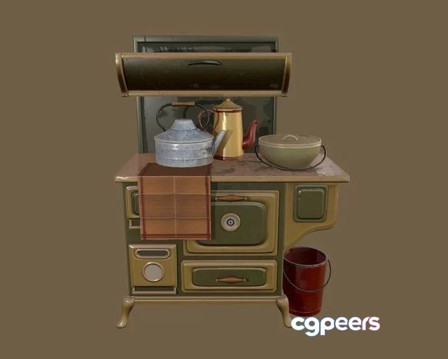 3D Game Assets - Low-poly old kitchen 3D Game Assets - Low-poly old kitchen