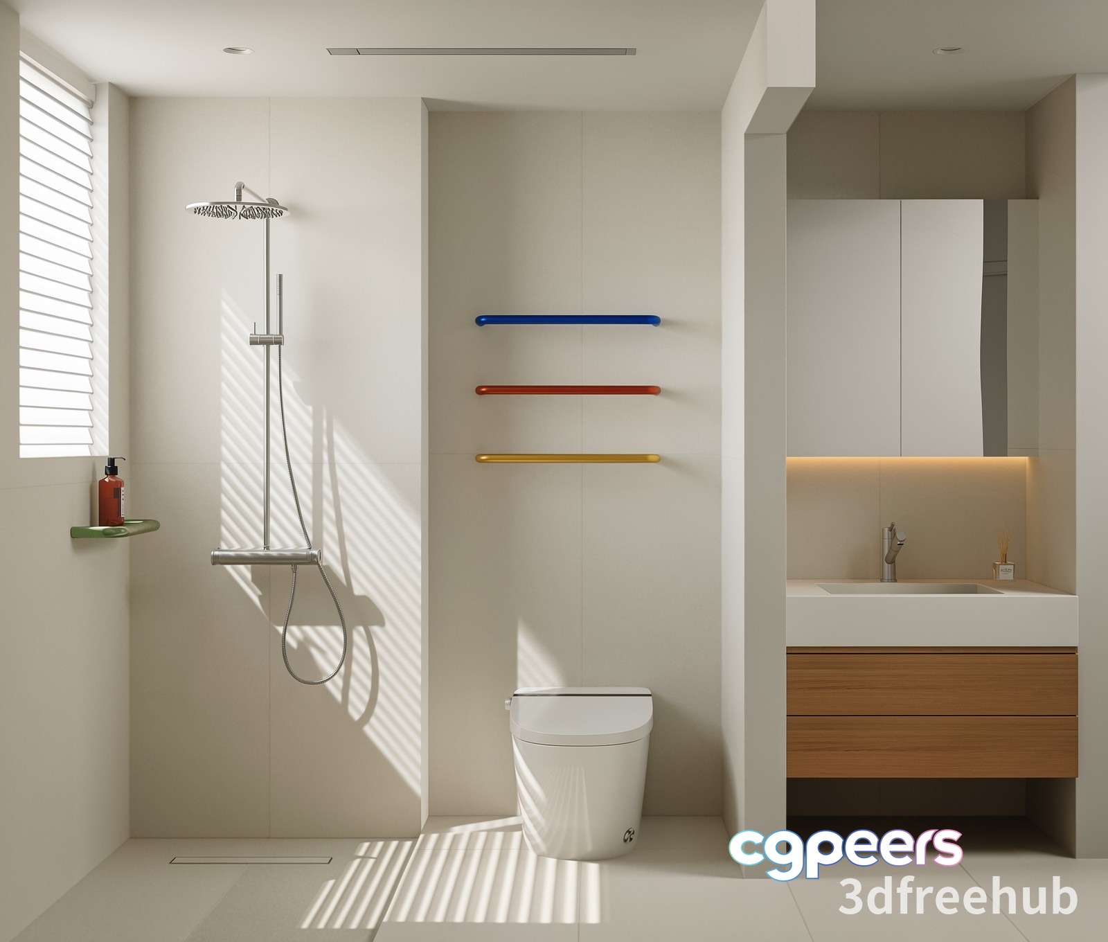 Modern Bathroom 3D Model - 20853 - VRAY Render Modern Bathroom 3D Model - 20853 - VRAY Render