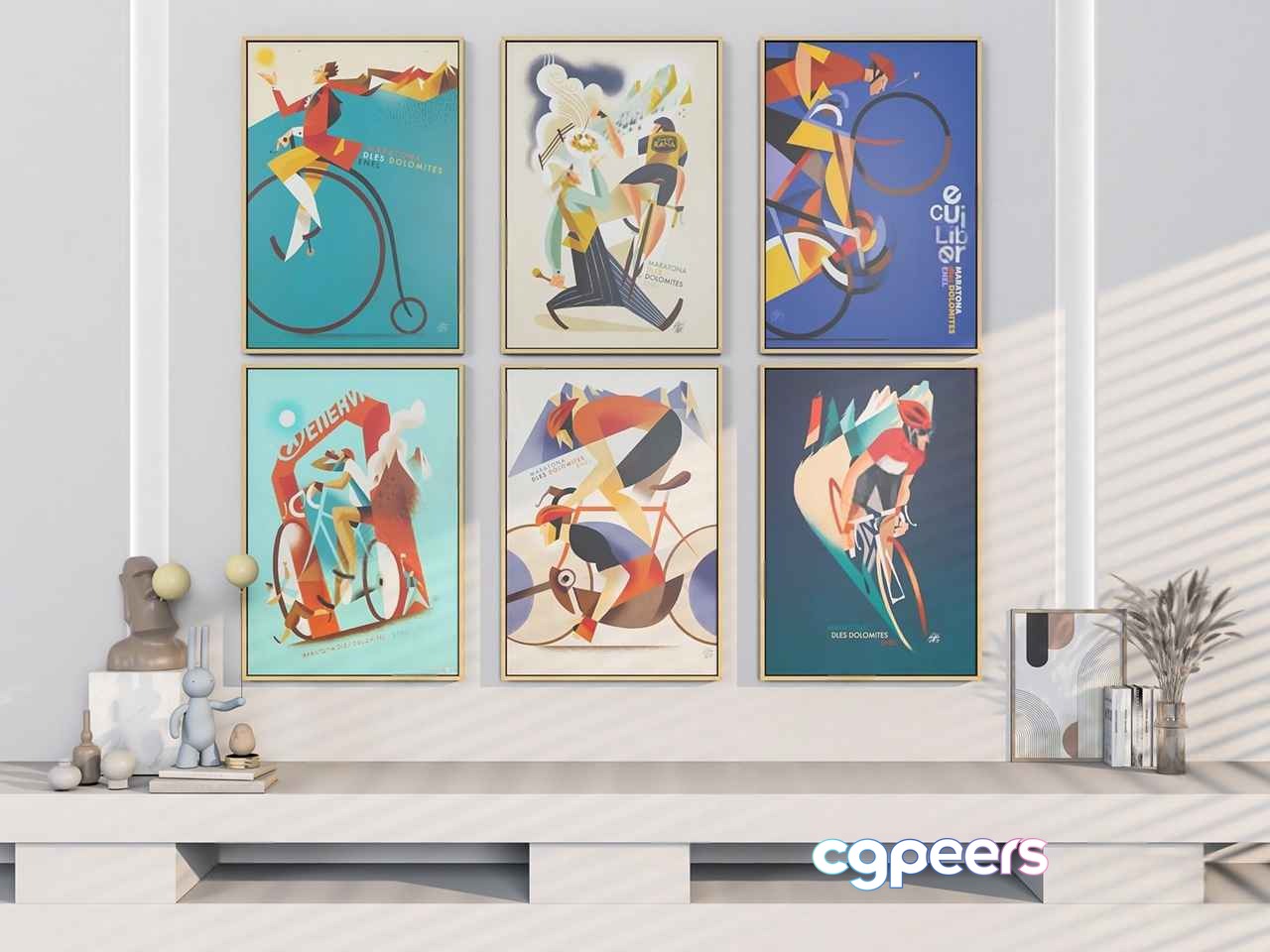 Modern Art Posters 3D Model - 11183 - VRAY Render Modern Art Posters 3D Model - 11183 - VRAY Render