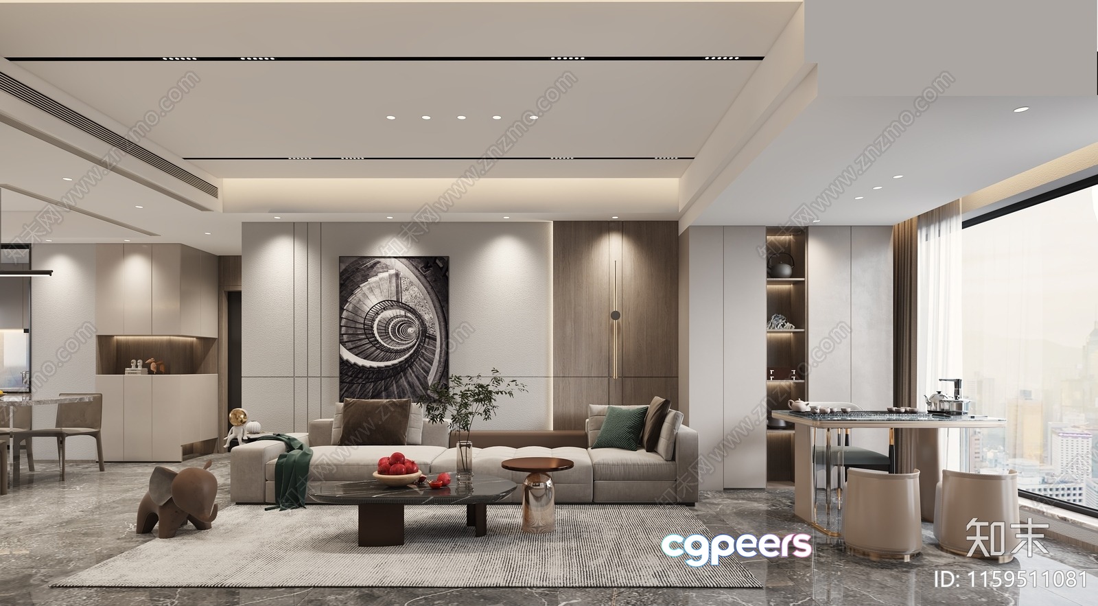 Modern Living Room 3D Model - 15643 - VRAY Render Modern Living Room 3D Model - 15643 - VRAY Render