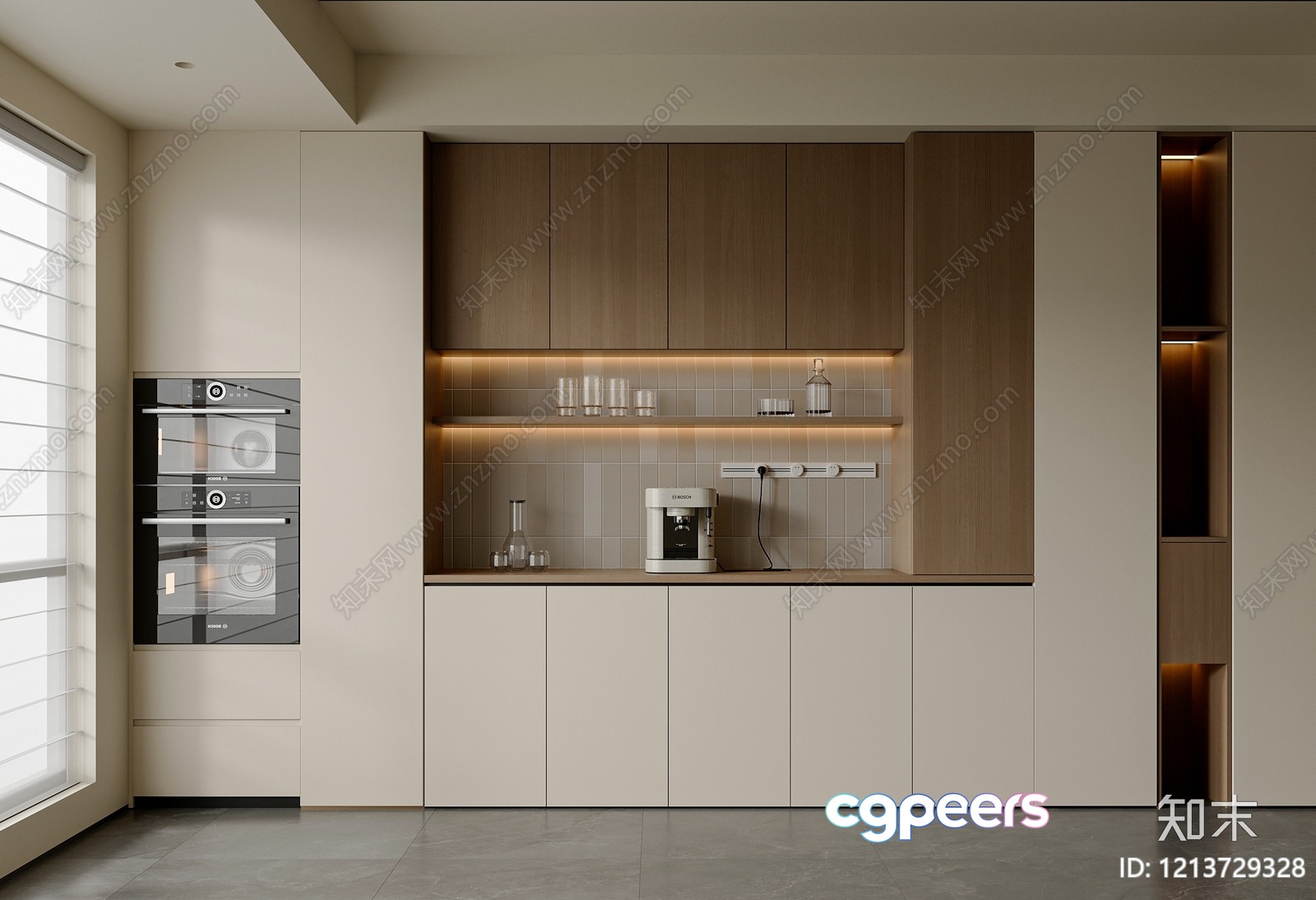 Modern Kitchen 3D Model - 15505 - VRAY Render