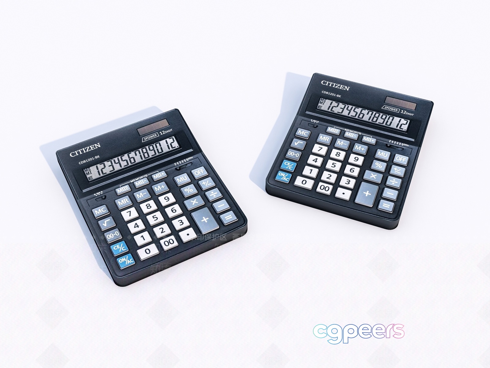 Black Calculators 3D Model - 5779 - VRAY Render